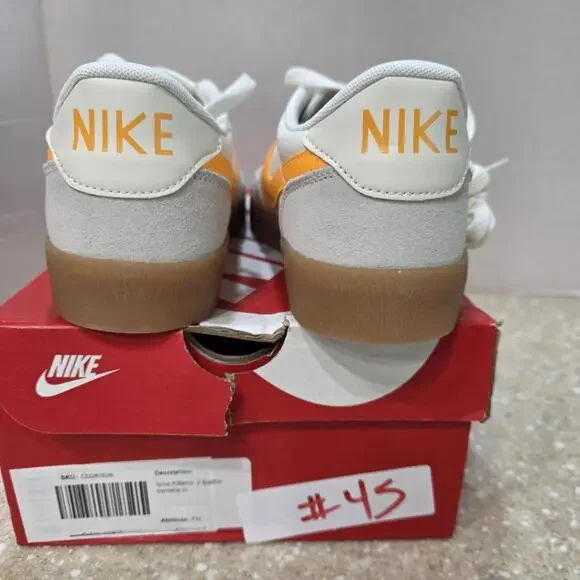 Nike Killshot 2 LeatherSail Laser Orange Gum White/Yellow Sneakers Men's S 9